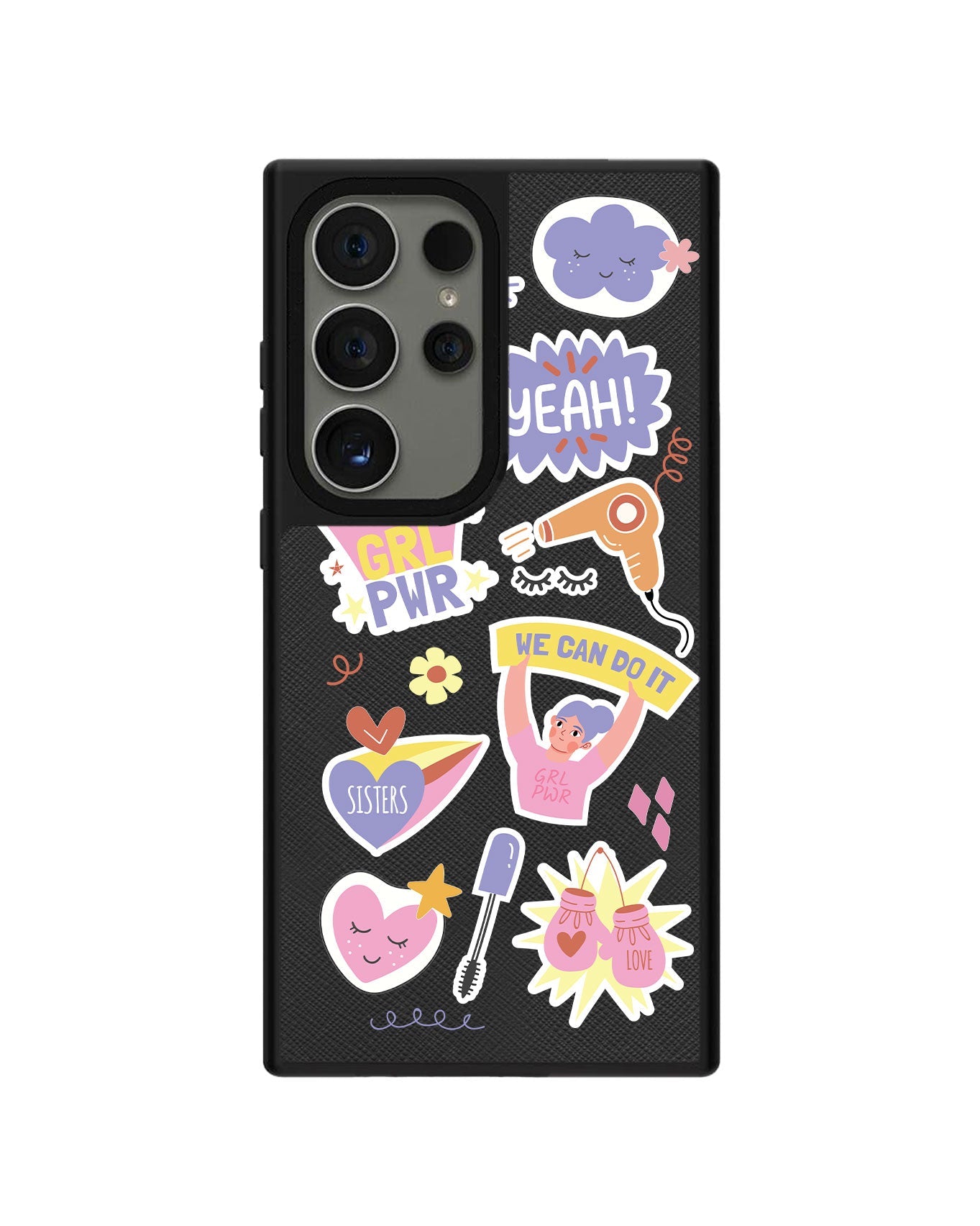 Android Leather Grip - Girl Power Sticker Pack