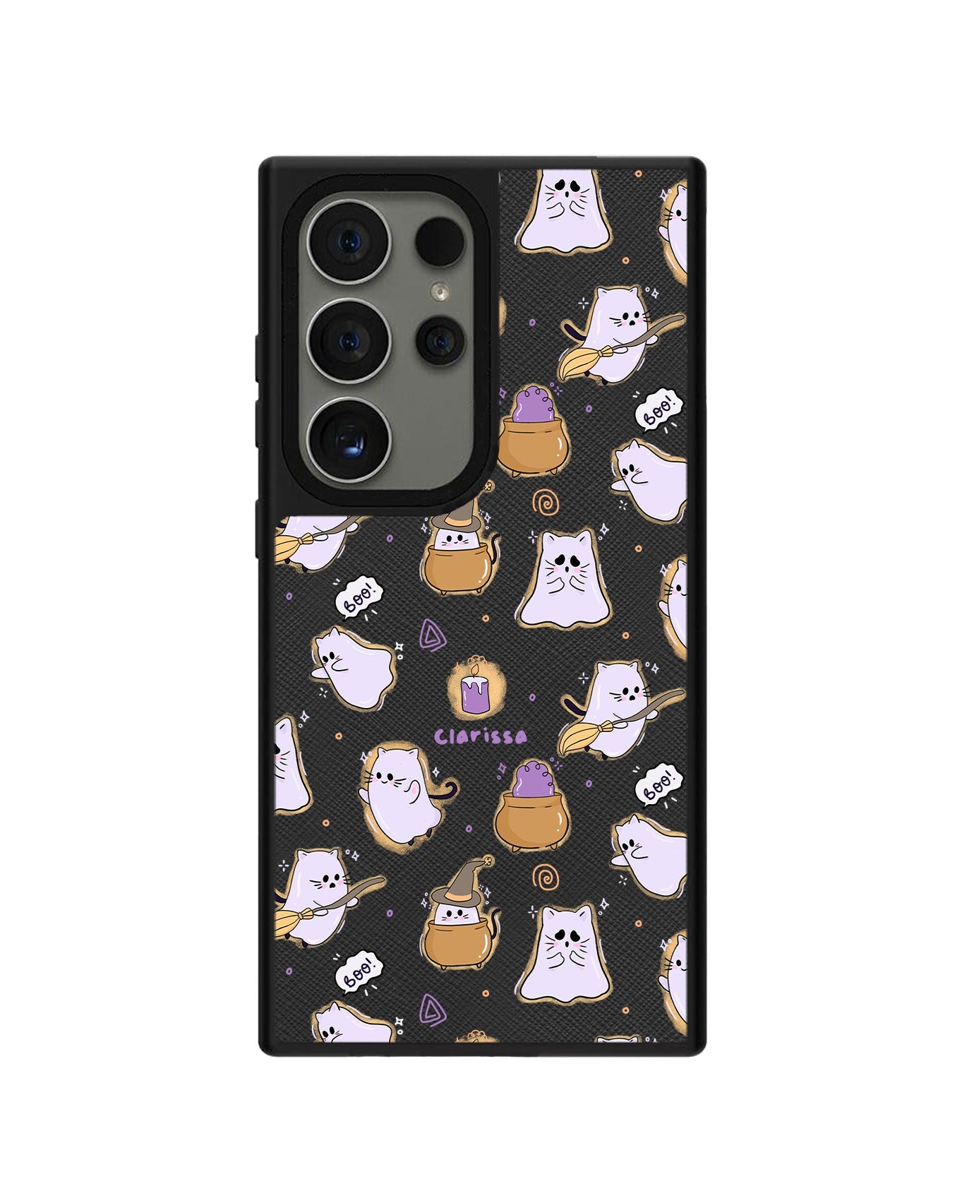 Android Leather Grip - Spooky Cat