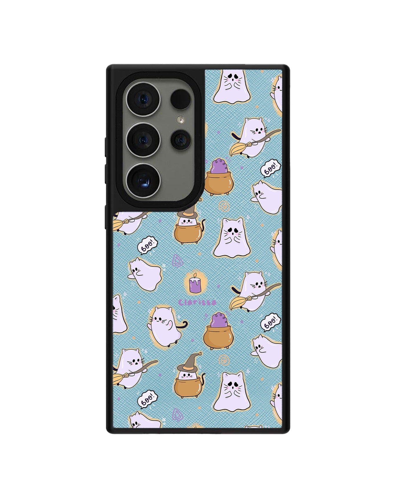 Android Leather Grip - Spooky Cat