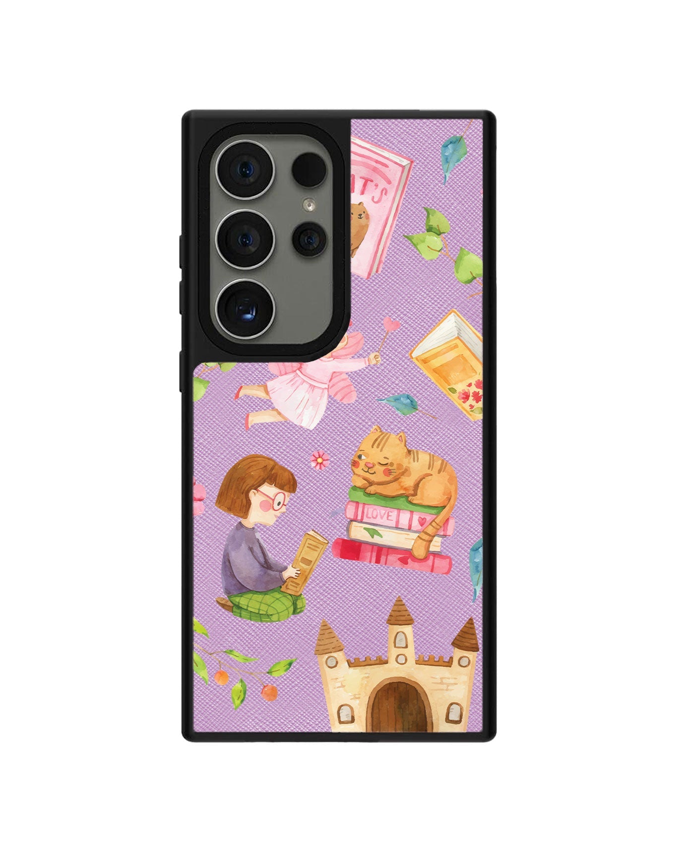 Android Leather Grip - Fairy Cat