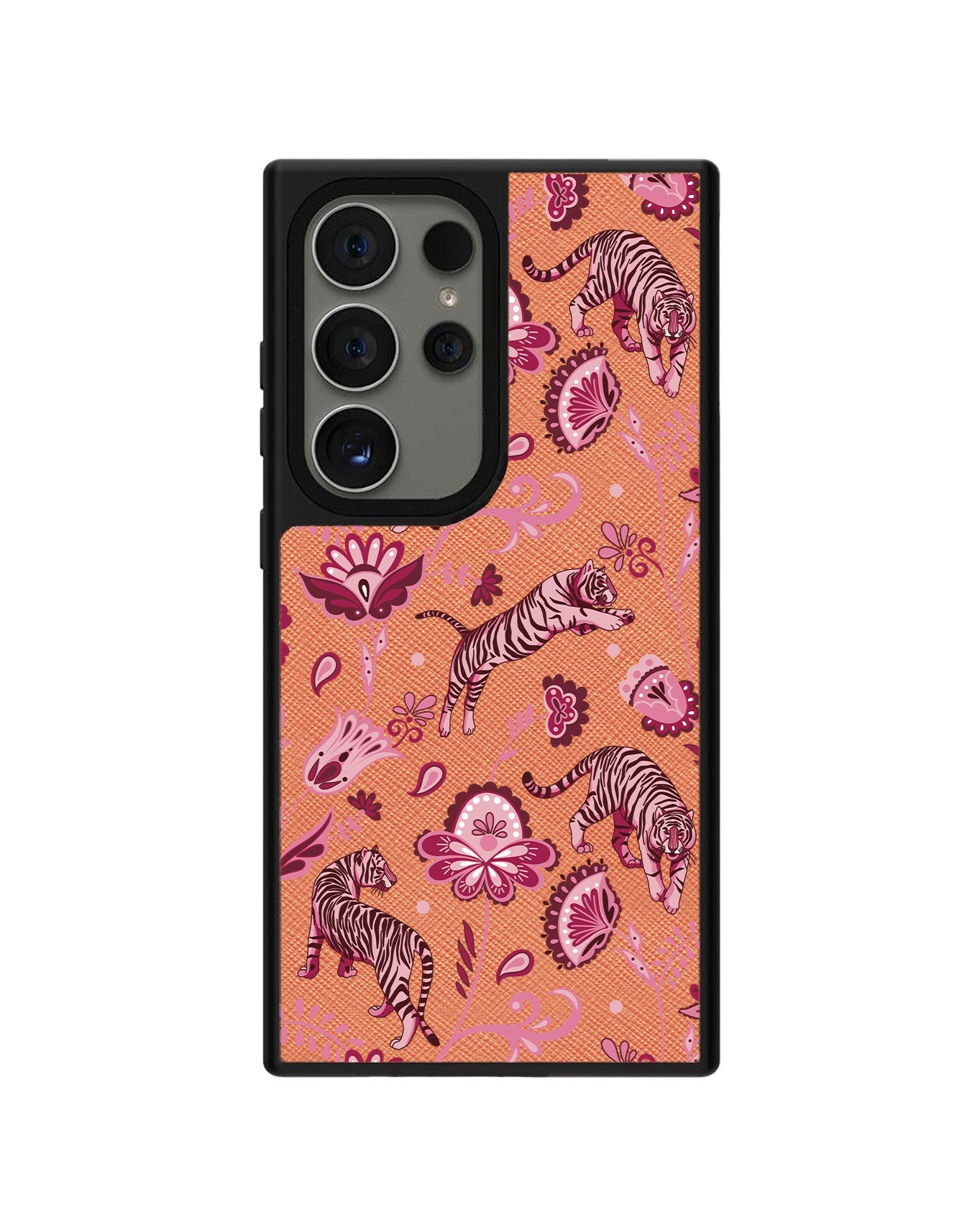 Android Leather Grip - Tiger & Floral 2.0