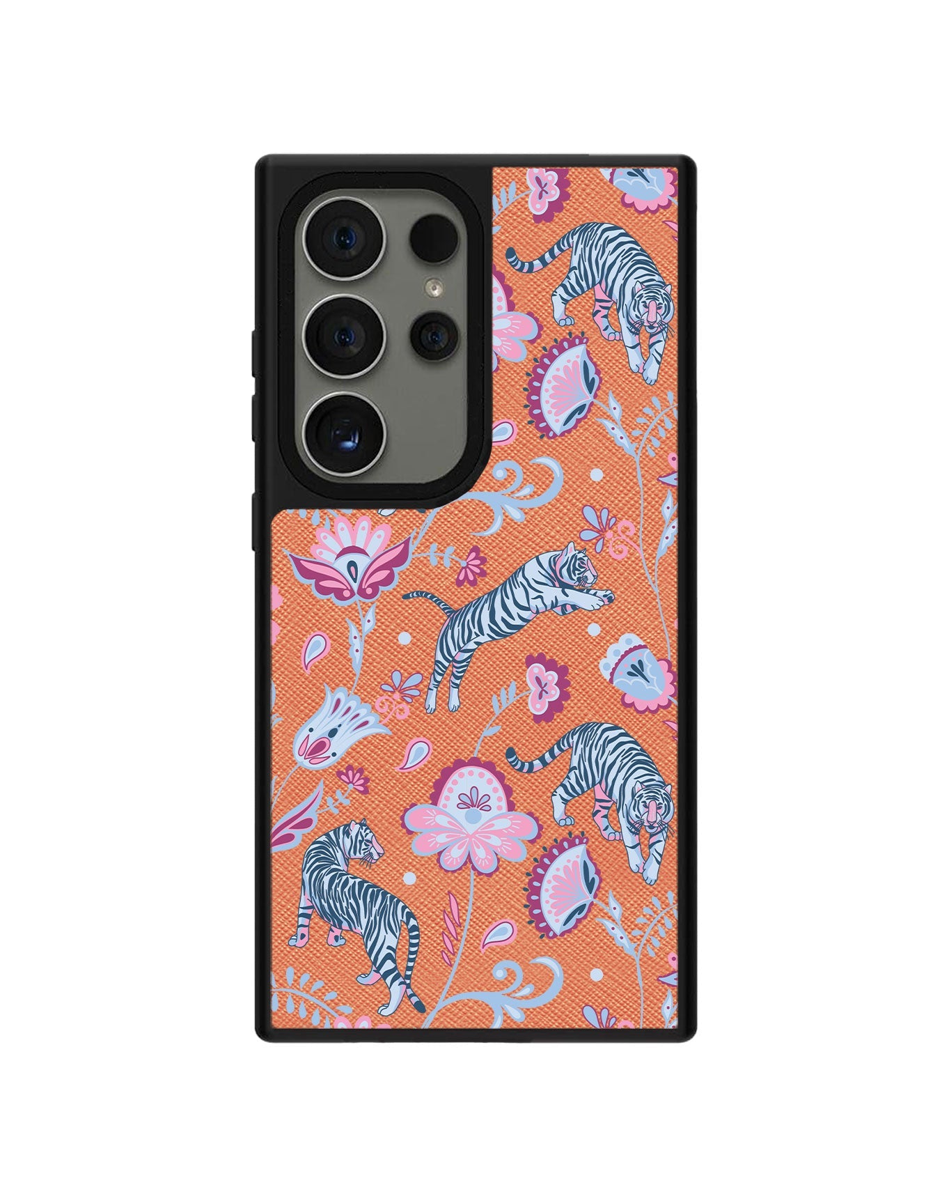 Android Leather Grip - Tiger & Floral 3.0