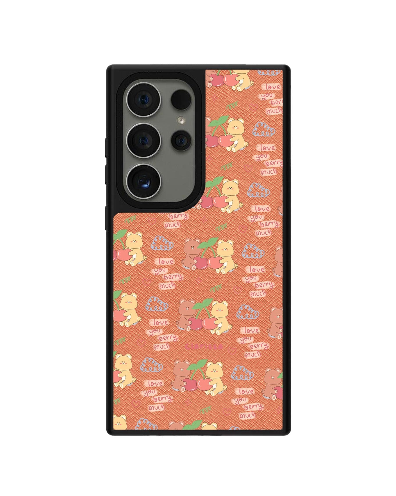 Android Leather Grip - Cherry Bear