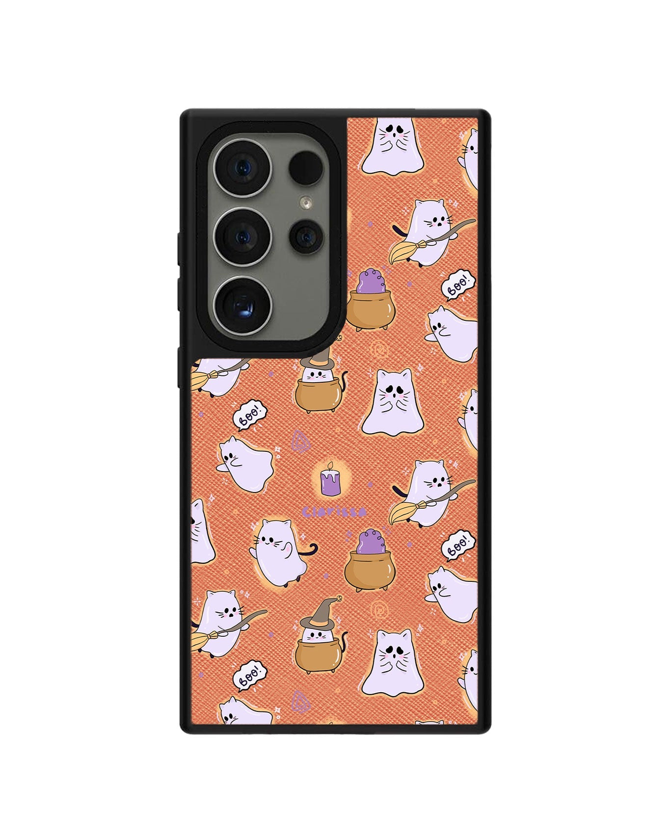 Android Leather Grip - Spooky Cat