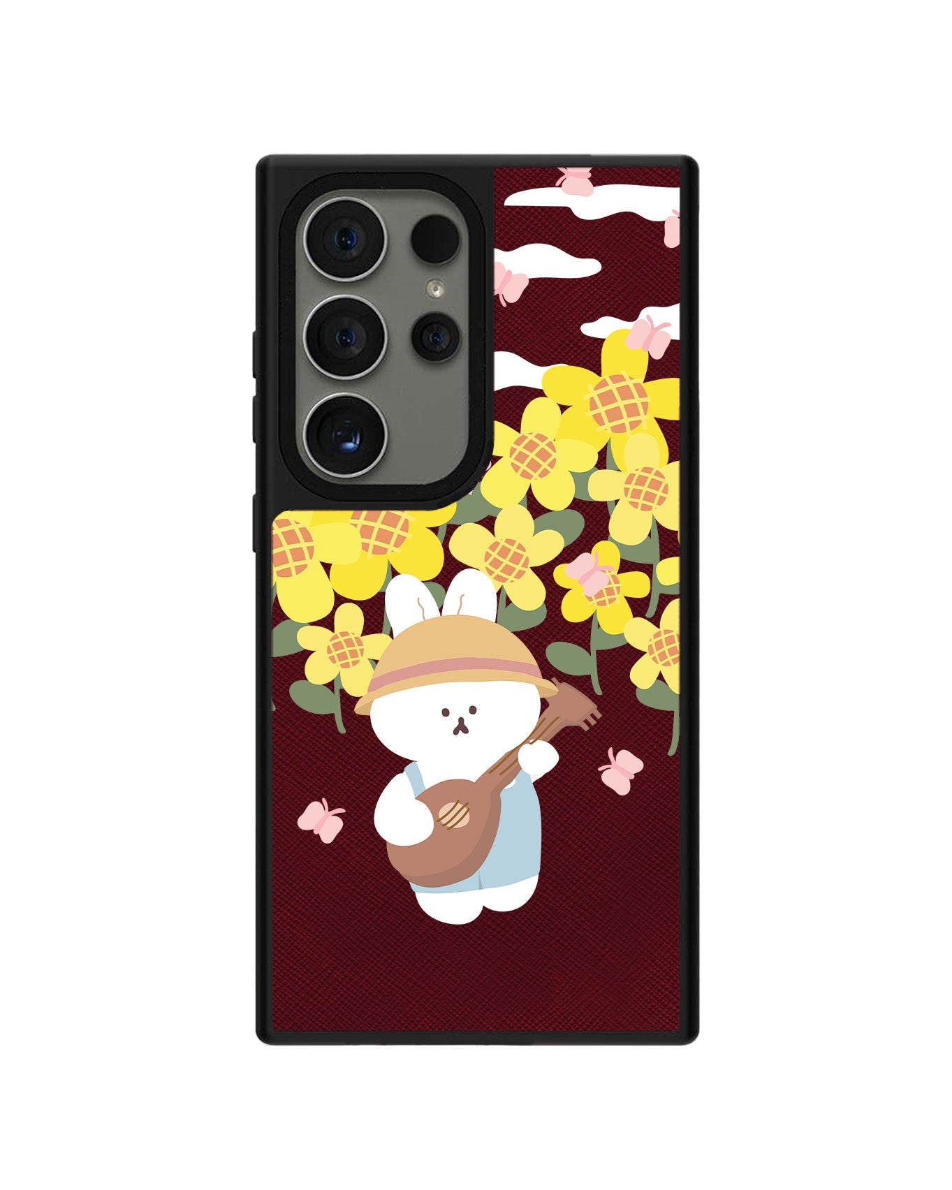 Android Leather Grip - กระต่ายอูคูเลเล่