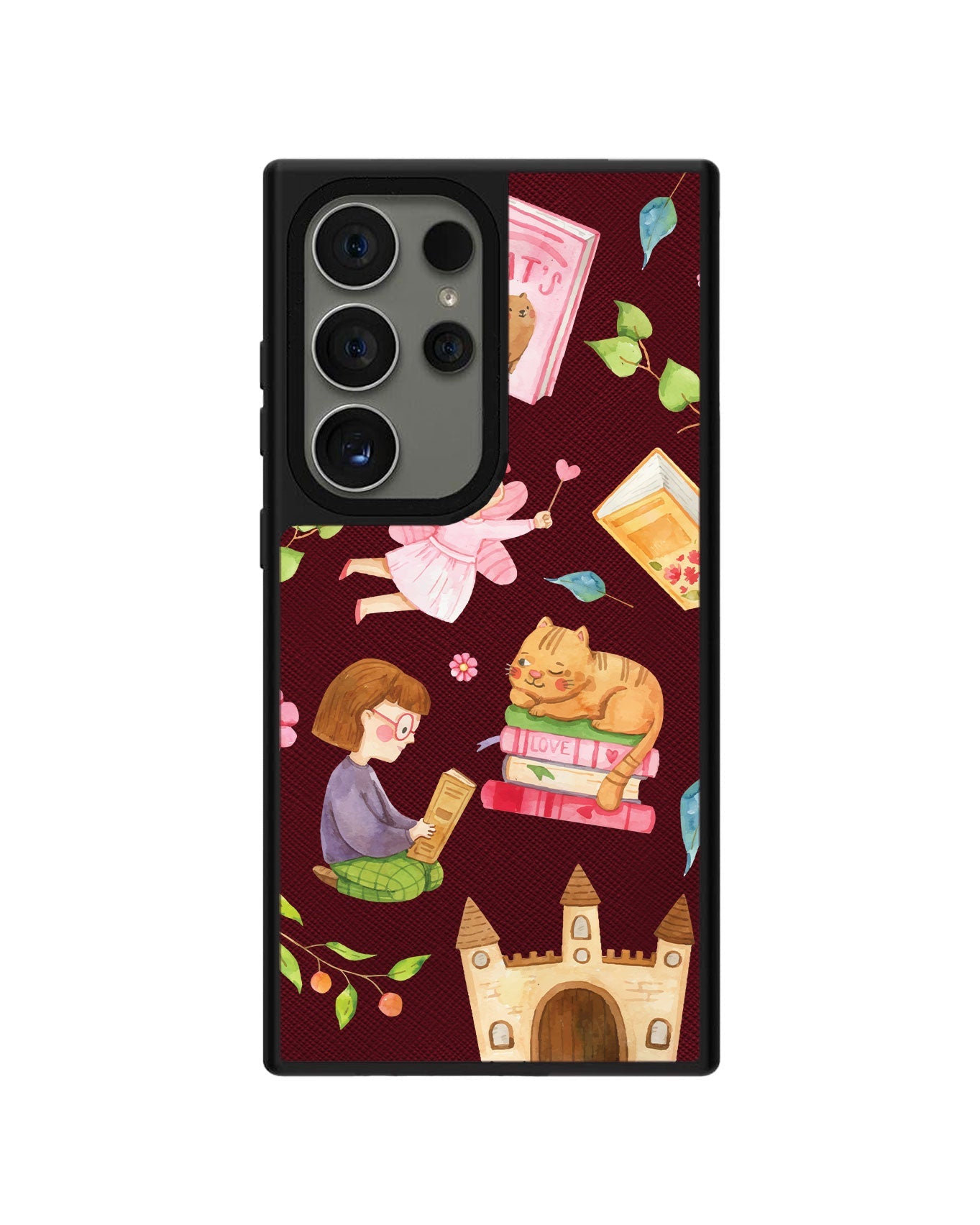 Android Leather Grip - Fairy Cat