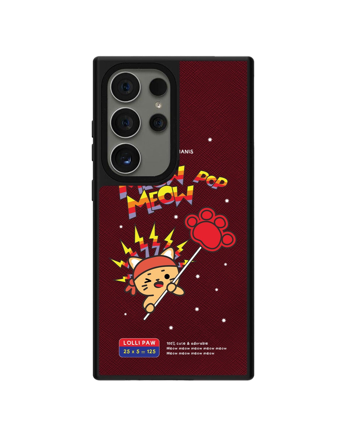 Android Leather Grip - Meow Pop 1.0