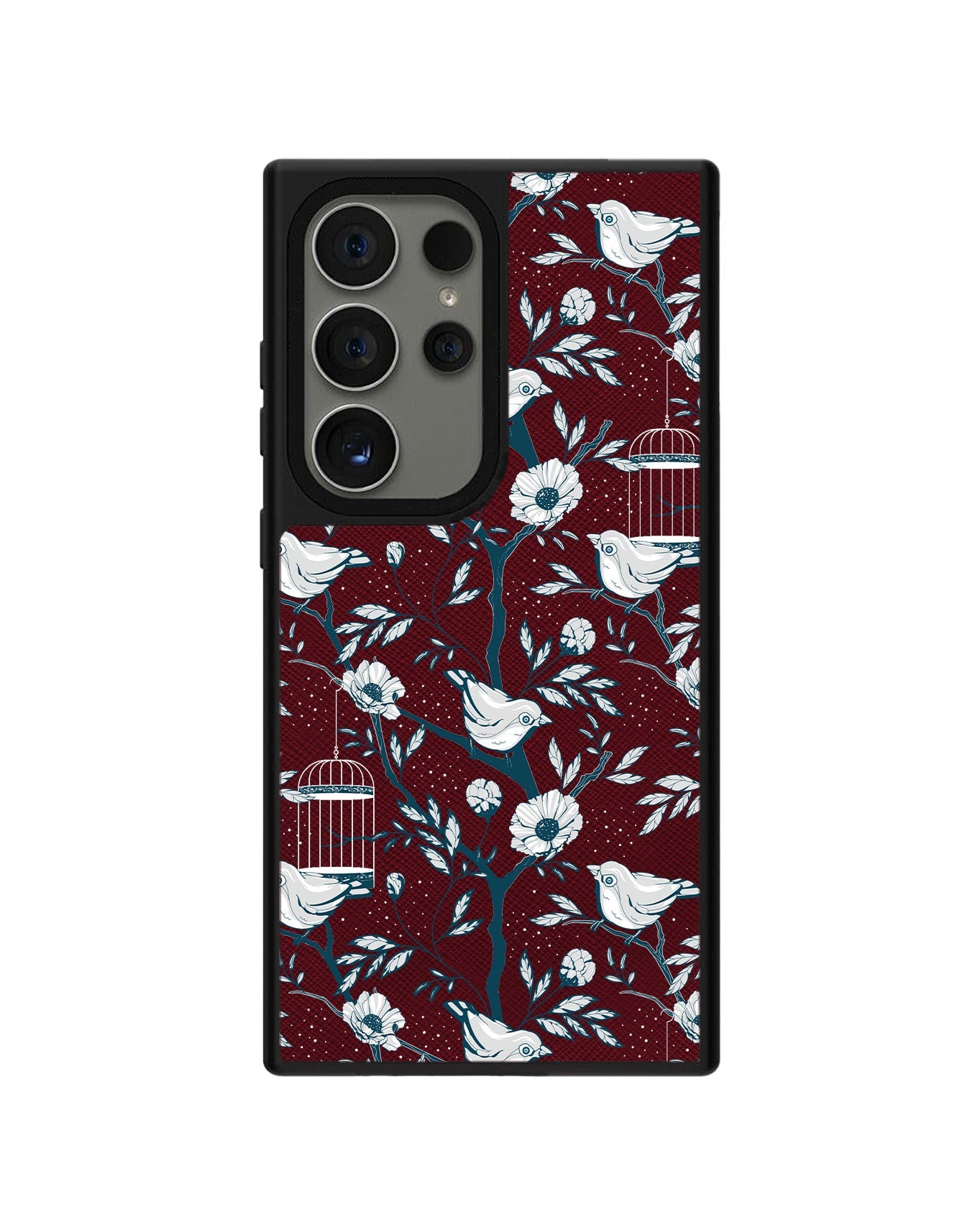 Android Leather Grip - Lovebird Monochrome