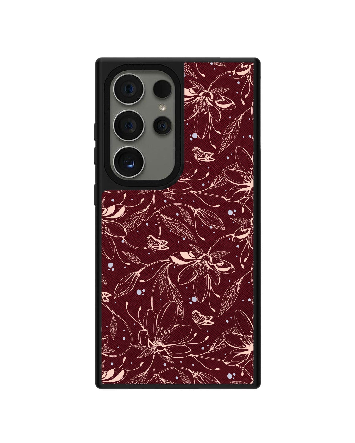 Android Leather Grip - Sketchy Flower & Butterfly 1.0