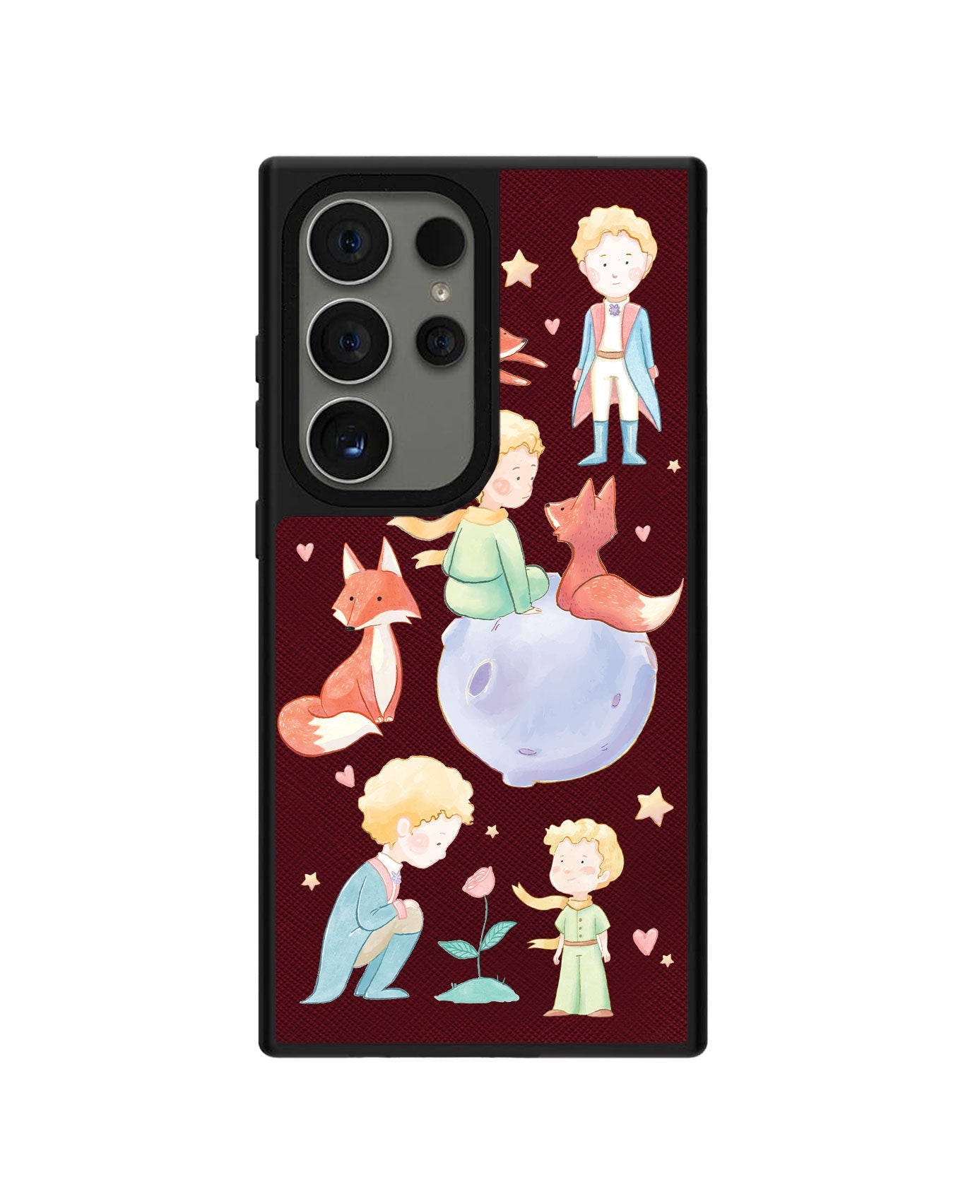 Android Leather Grip - Little Prince & Fox