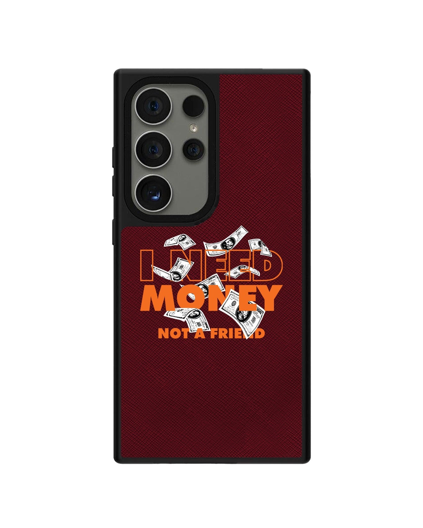 Android Leather Grip - Money Better Than Friends