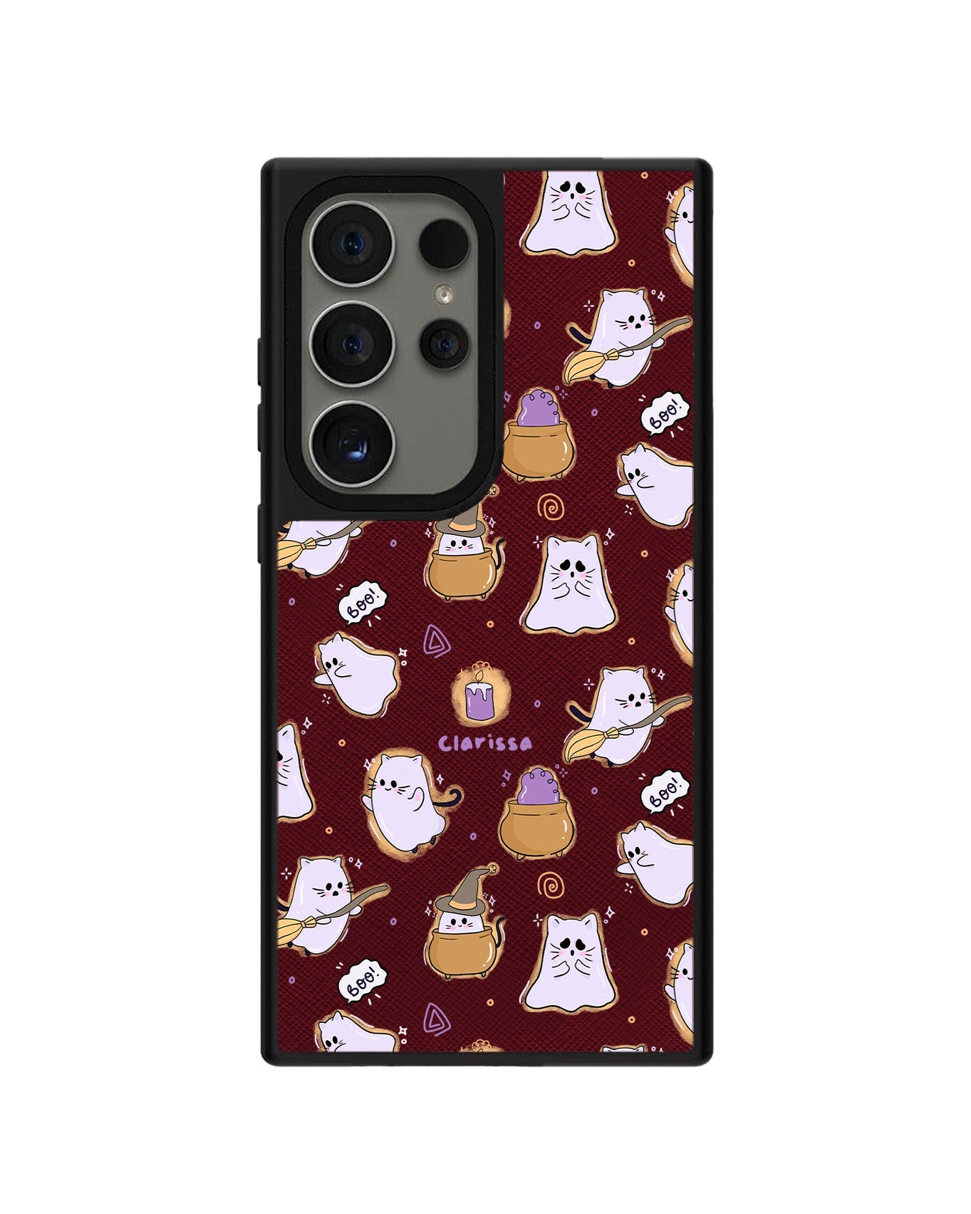 Android Leather Grip - Spooky Cat