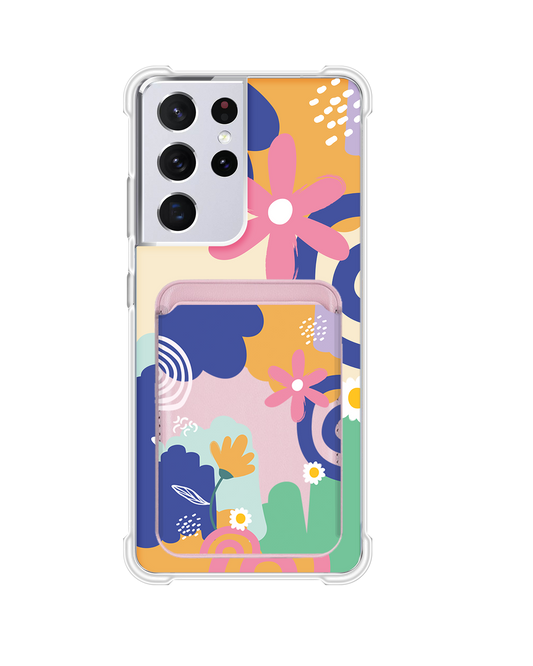 Android Magnetic Wallet Case - Abstract Flower 1.0