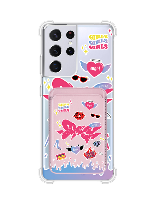 Android Magnetic Wallet Case - Aespa Spicy