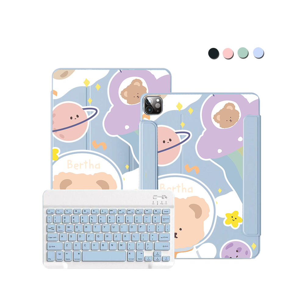 ฝาพับคีย์บอร์ดไร้สายสำหรับ iPad / Android - Astro Bear