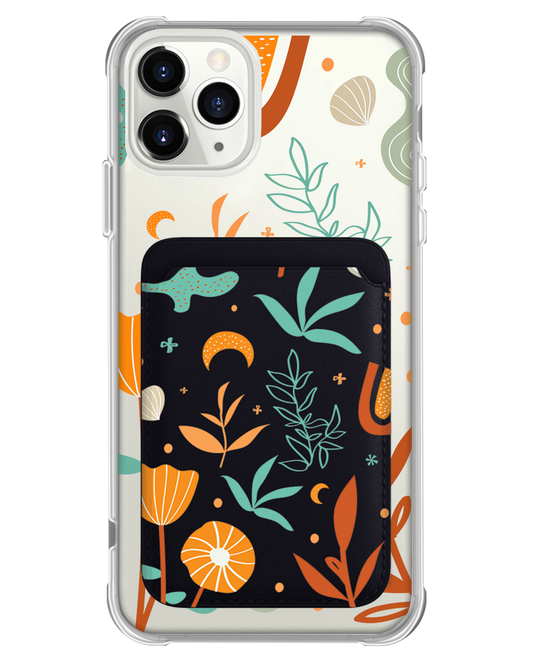 iPhone Magnetic Wallet Case - Autumn Botanical