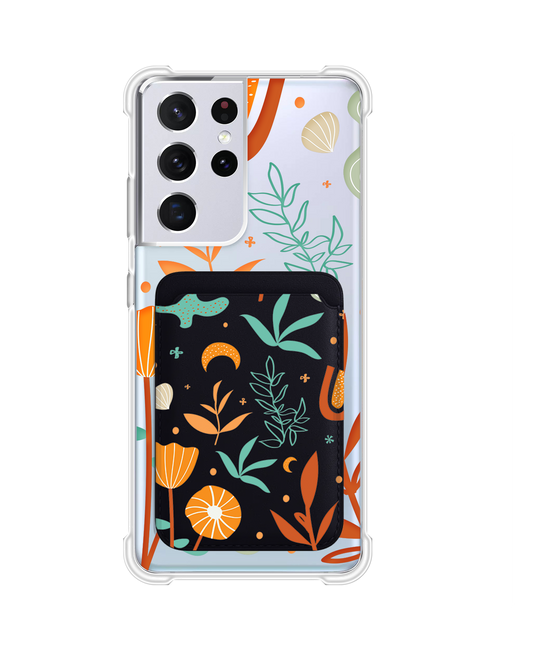 Android Magnetic Wallet Case - Autumn Botanical