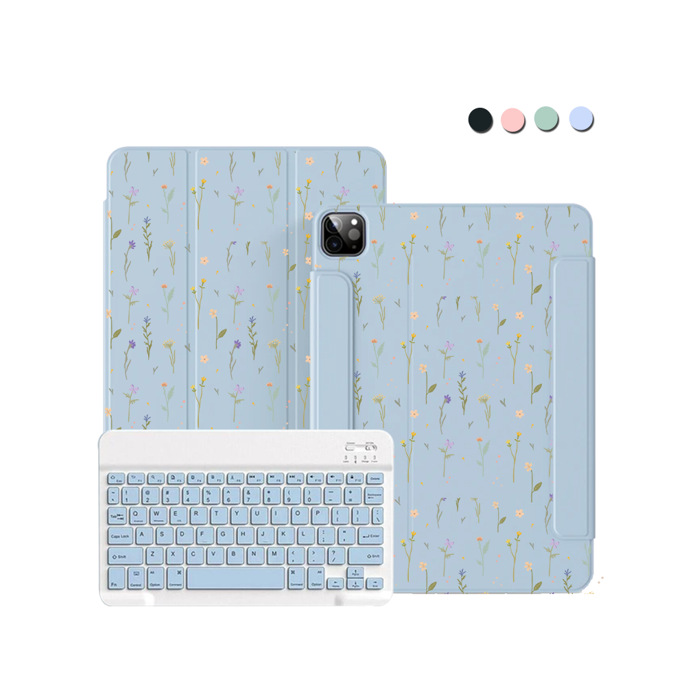 ฝาพับคีย์บอร์ดไร้สายสำหรับ iPad / Android - Botanical Garden 2.0