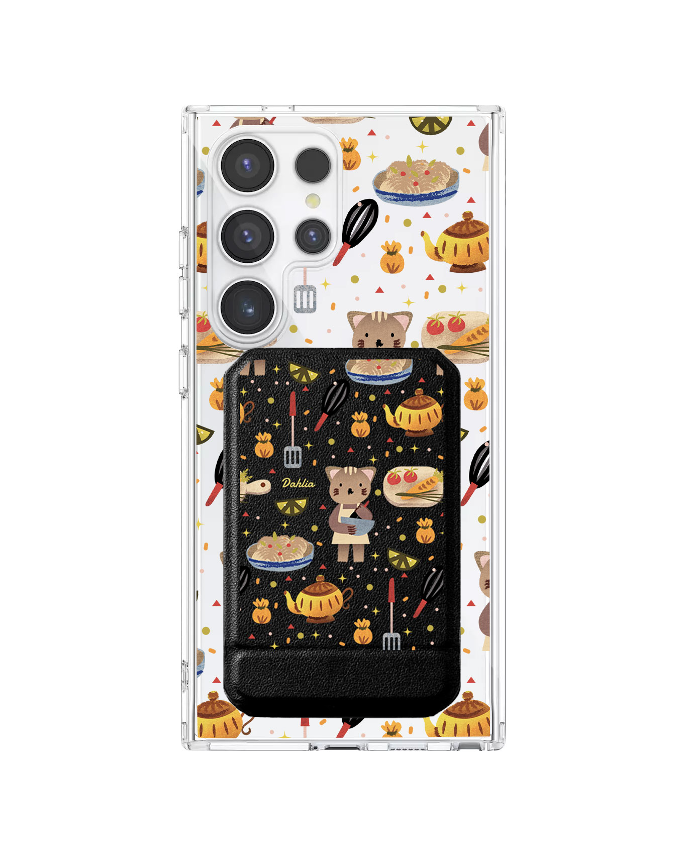 Android Magnetic Multifold Wallet - Cooking Cat