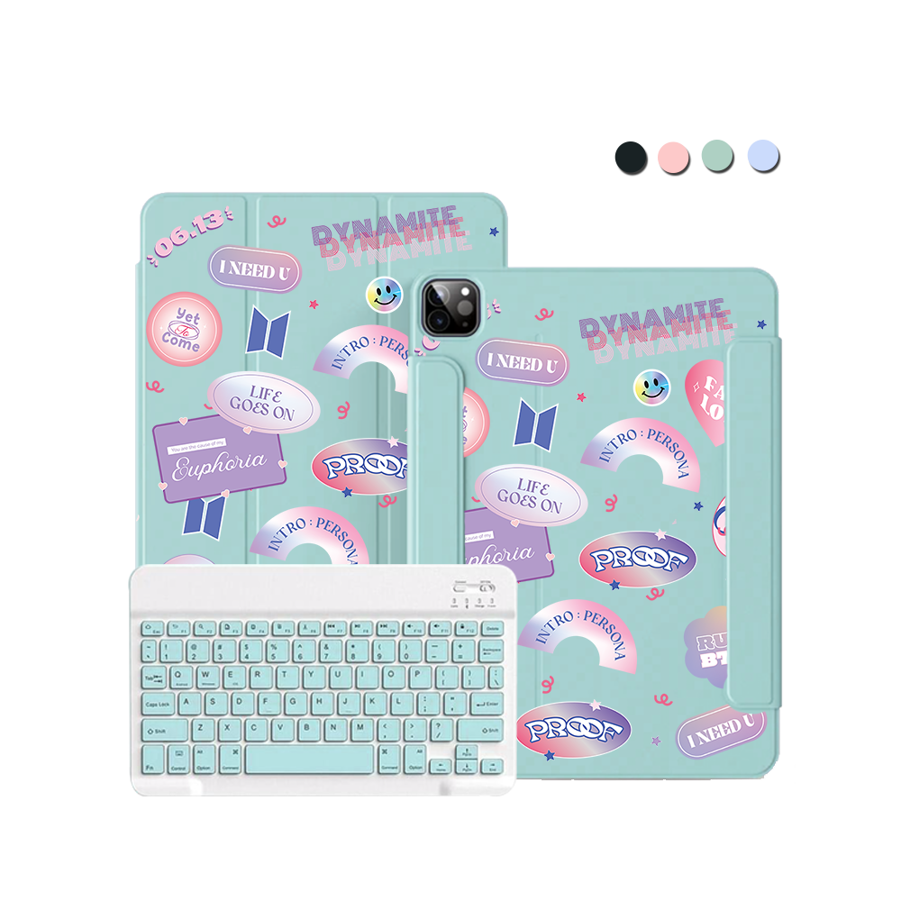 ฝาพับคีย์บอร์ดไร้สายสำหรับ iPad / Android - BTS Proof