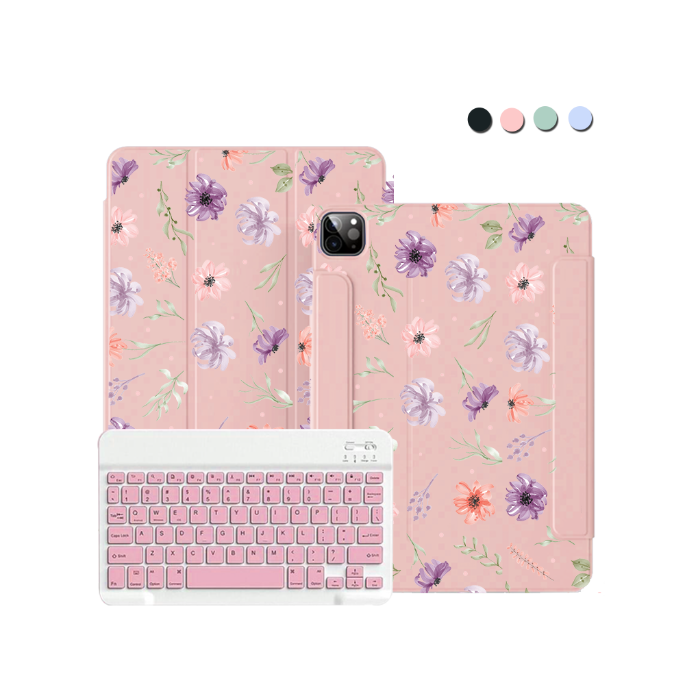 ฝาพับคีย์บอร์ดไร้สายสำหรับ iPad / Android - Botanical Garden 3.0