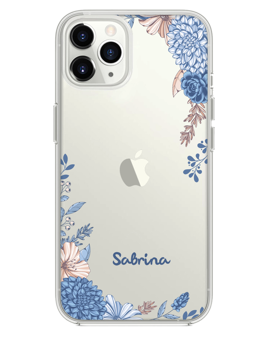 iPhone Rearguard Hybrid - ลายดอกไม้สีน้ำเงิน
