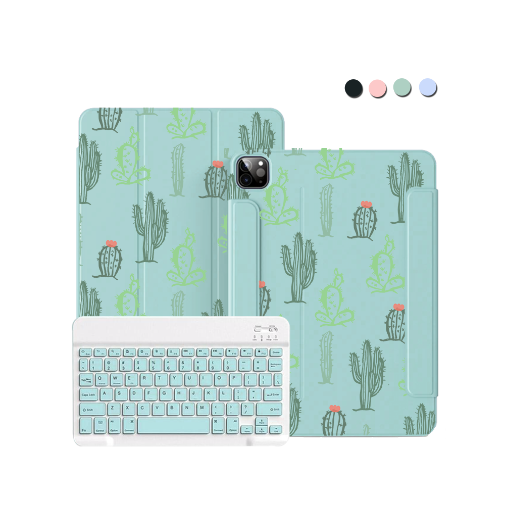 ฝาพับคีย์บอร์ดไร้สายสำหรับ iPad / Android - แคคตัส