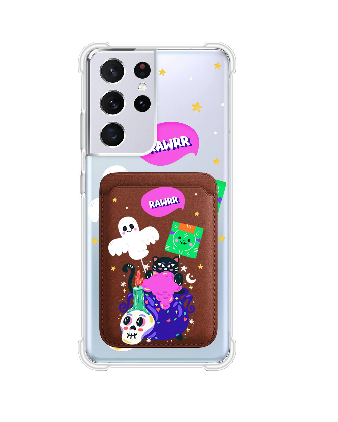 เคสกระเป๋าสตางค์แม่เหล็ก Android - Cat Monster