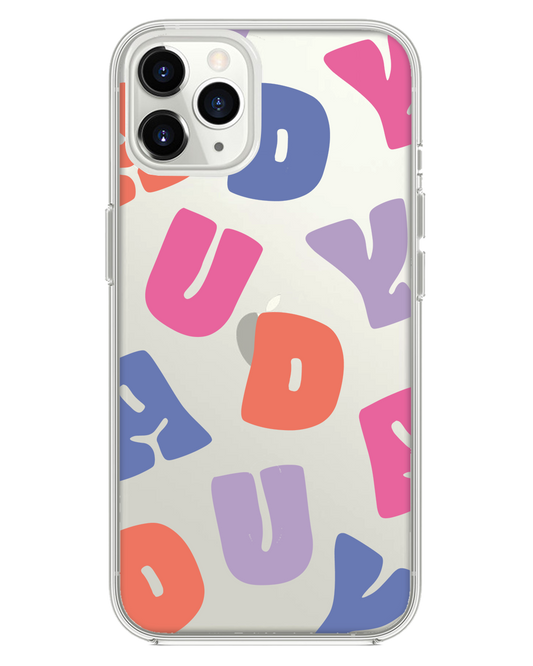 واقي خلفي هجين لهاتف iPhone - Chubby Monogram