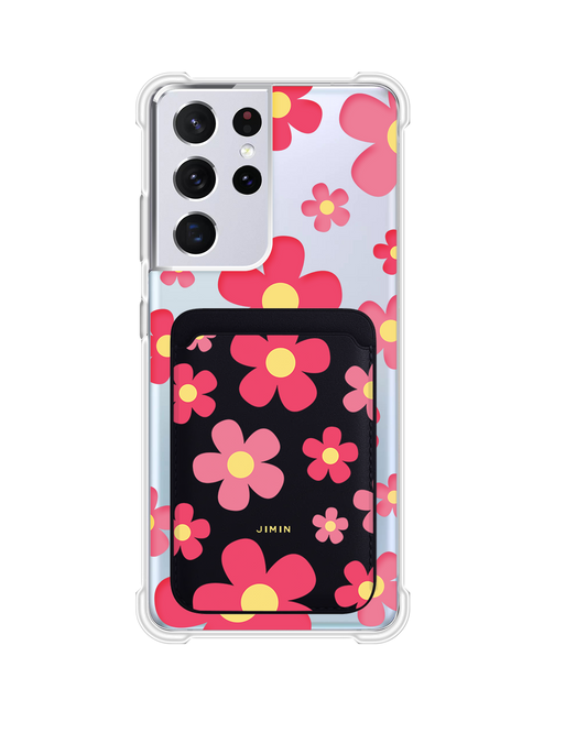 Android Magnetic Wallet Case - Daisy Blush