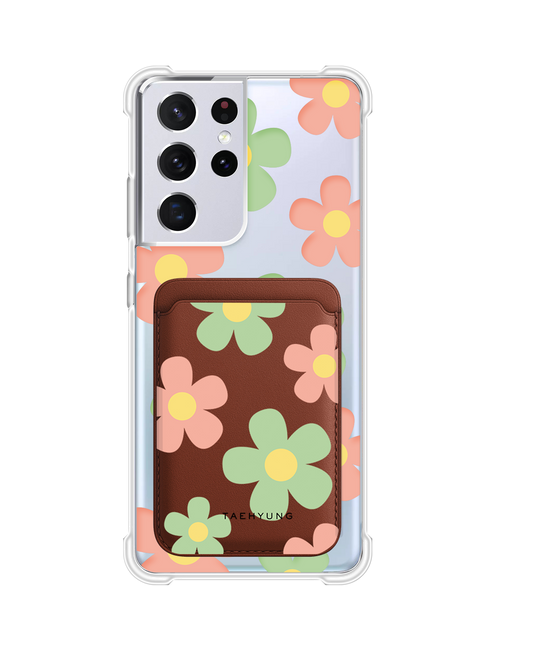 Android Magnetic Wallet Case - Daisy Spring
