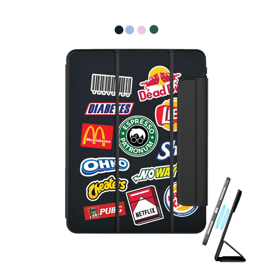 iPad Detachable Flip Cover - Food Parody