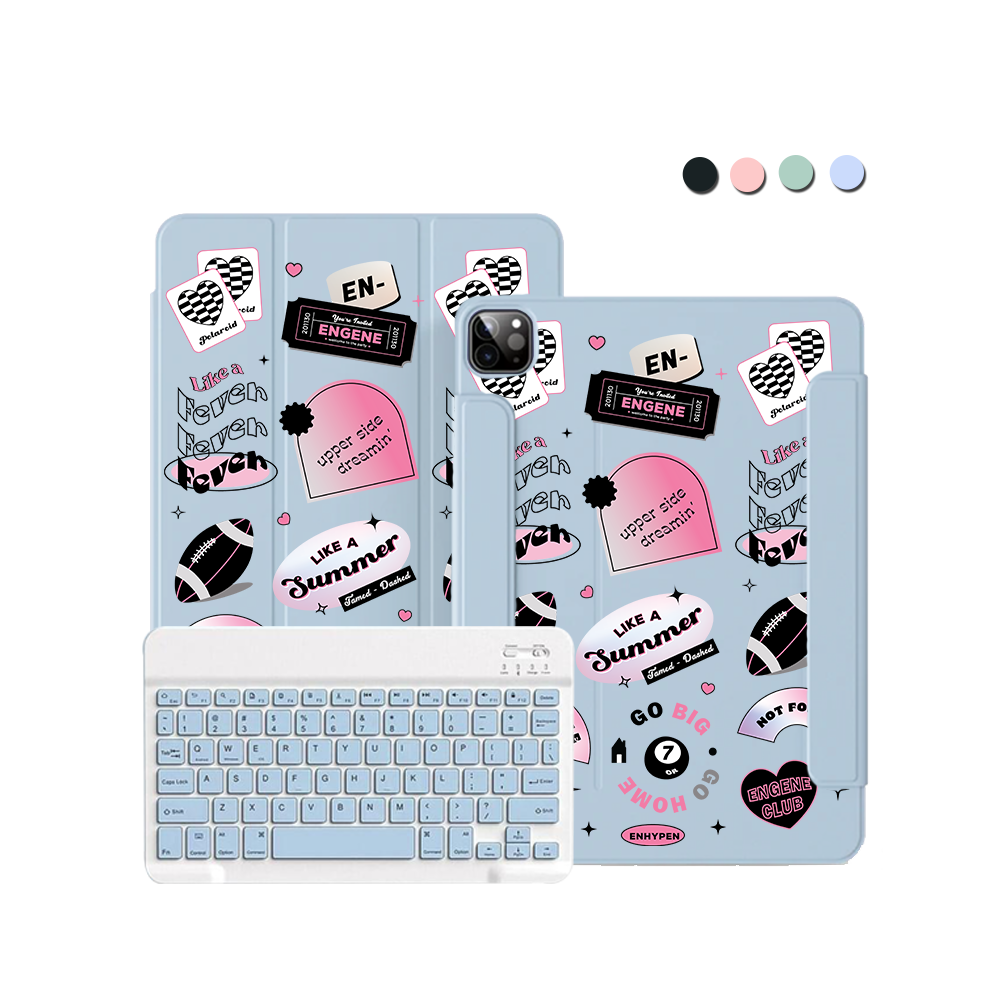 ฝาพับคีย์บอร์ดไร้สายสำหรับ iPad / Android - สติ๊กเกอร์ Enhypen