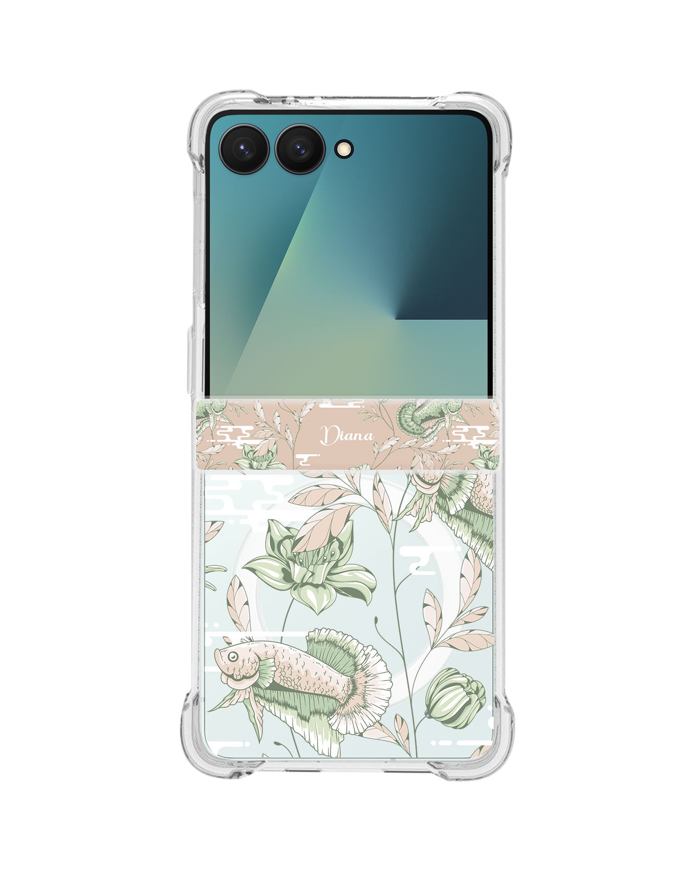 Android Flip / Fold Rearguard Hinge - Fish & Floral 6.0