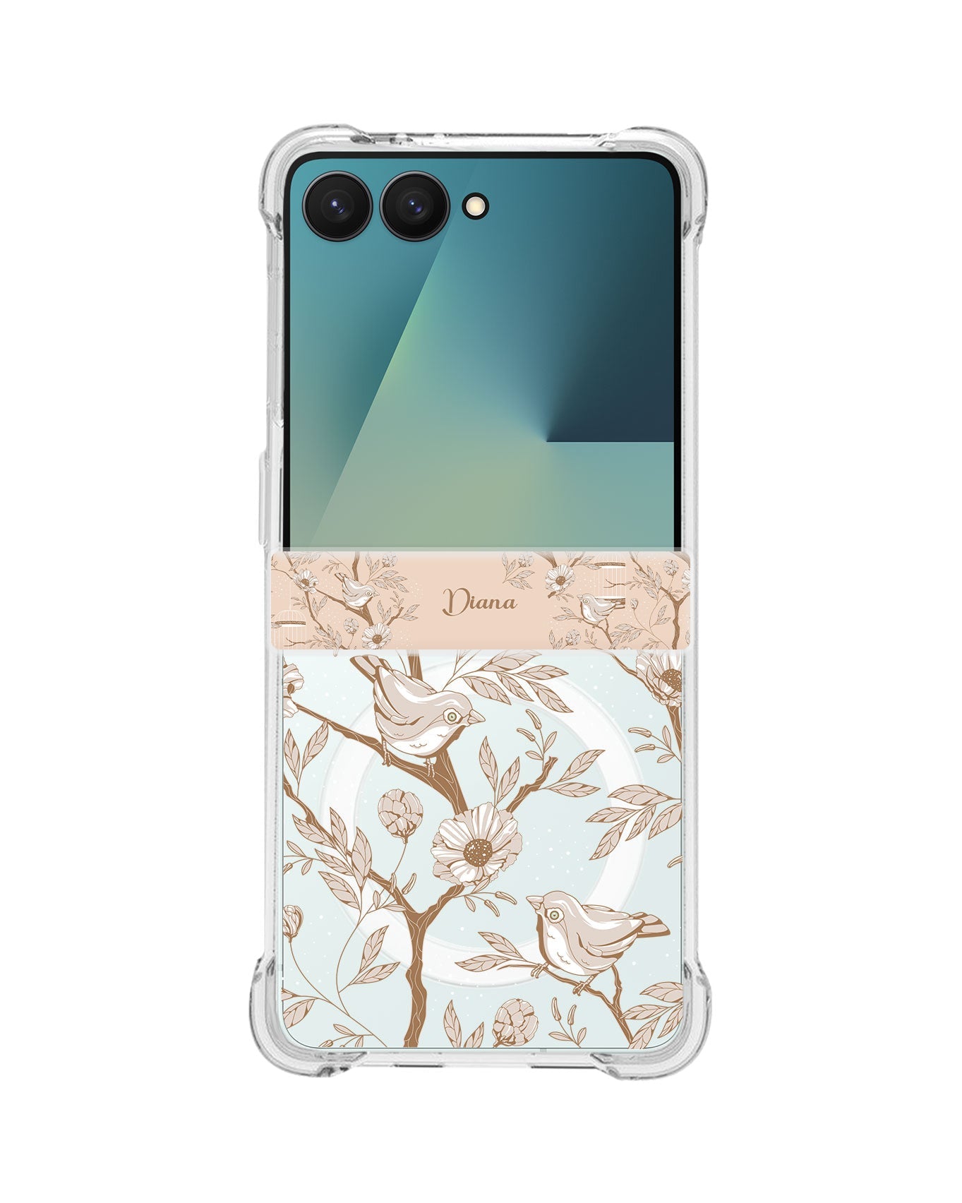 Android Flip / Fold Rearguard Hinge - Lovebird Monochrome 3.0