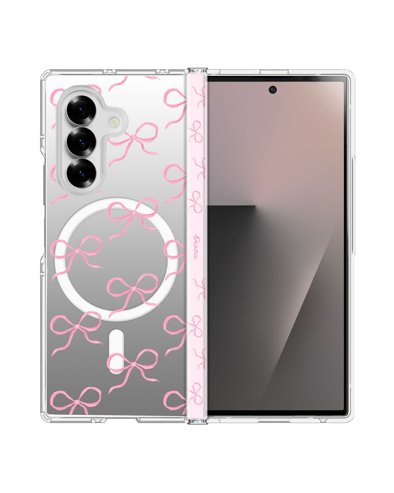 Android Flip / Fold Rearguard Hinge - Coquette Pink Bow