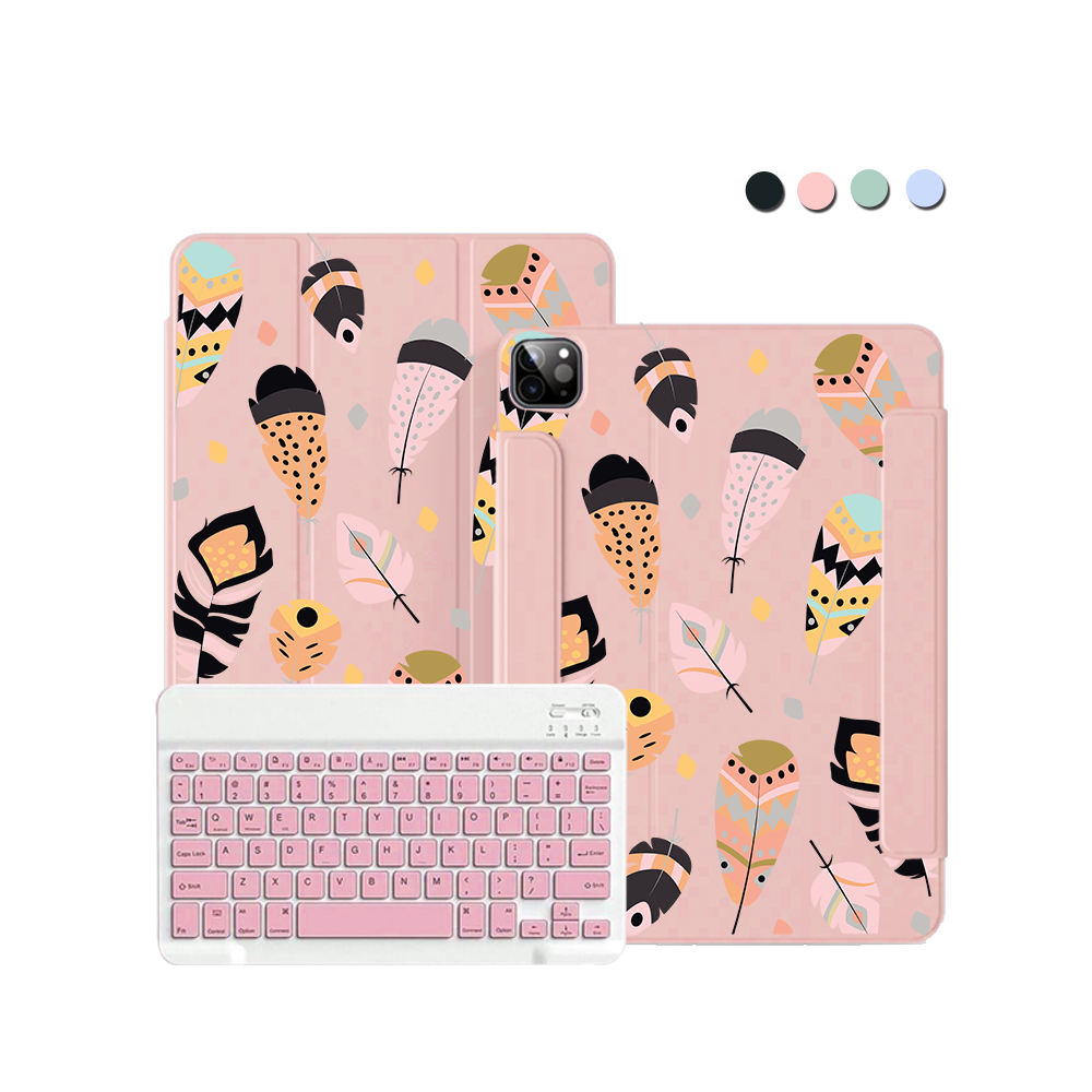 ฝาพับคีย์บอร์ดไร้สายสำหรับ iPad / Android - Feathers