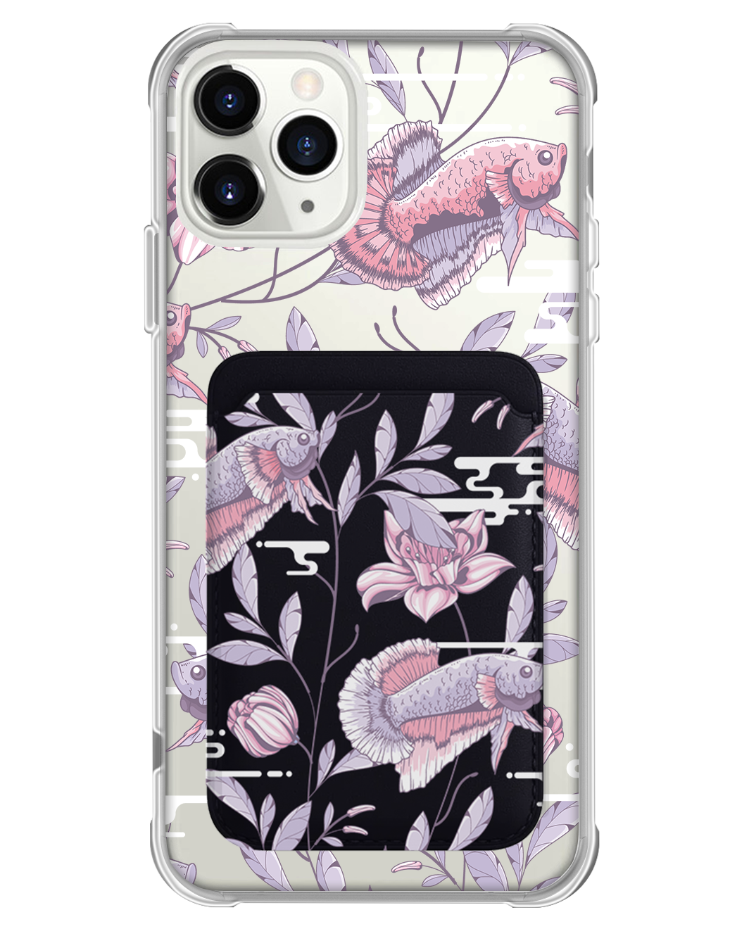 iPhone Magnetic Wallet Case - Fish & Floral 1.0
