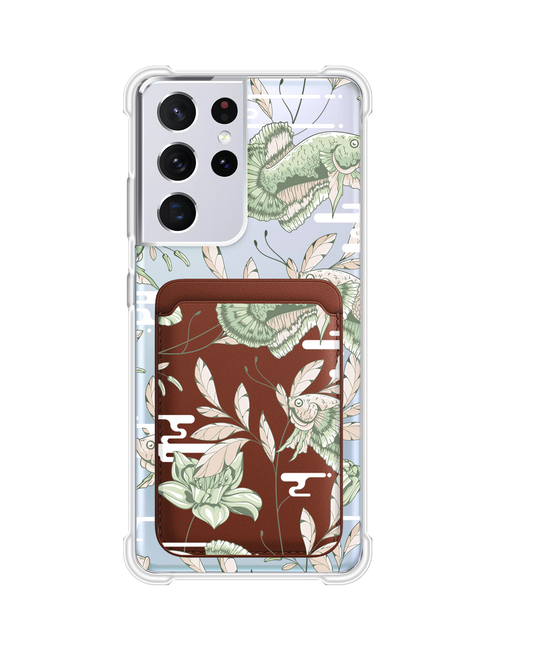 Android Magnetic Wallet Case - Fish & Floral 6.0