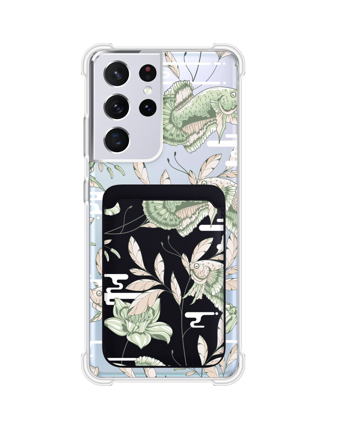 حافظة مغناطيسية لأجهزة أندرويد - سمك وزهور 6.0