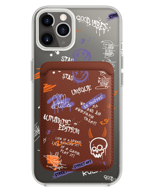 iPhone Magnetic Wallet Case - Graffiti 1.0
