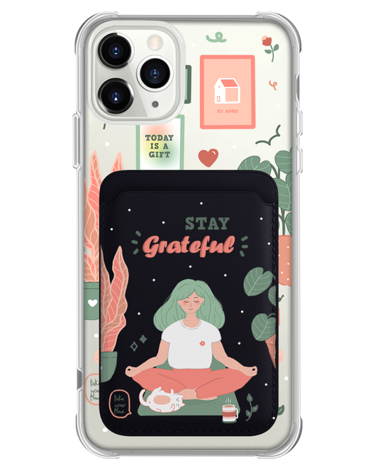 iPhone Magnetic Wallet Case - Grateful