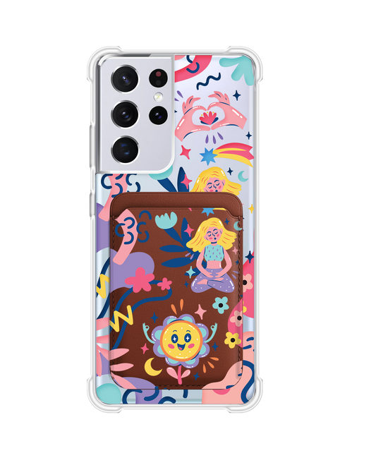 Android Magnetic Wallet Case - Heather