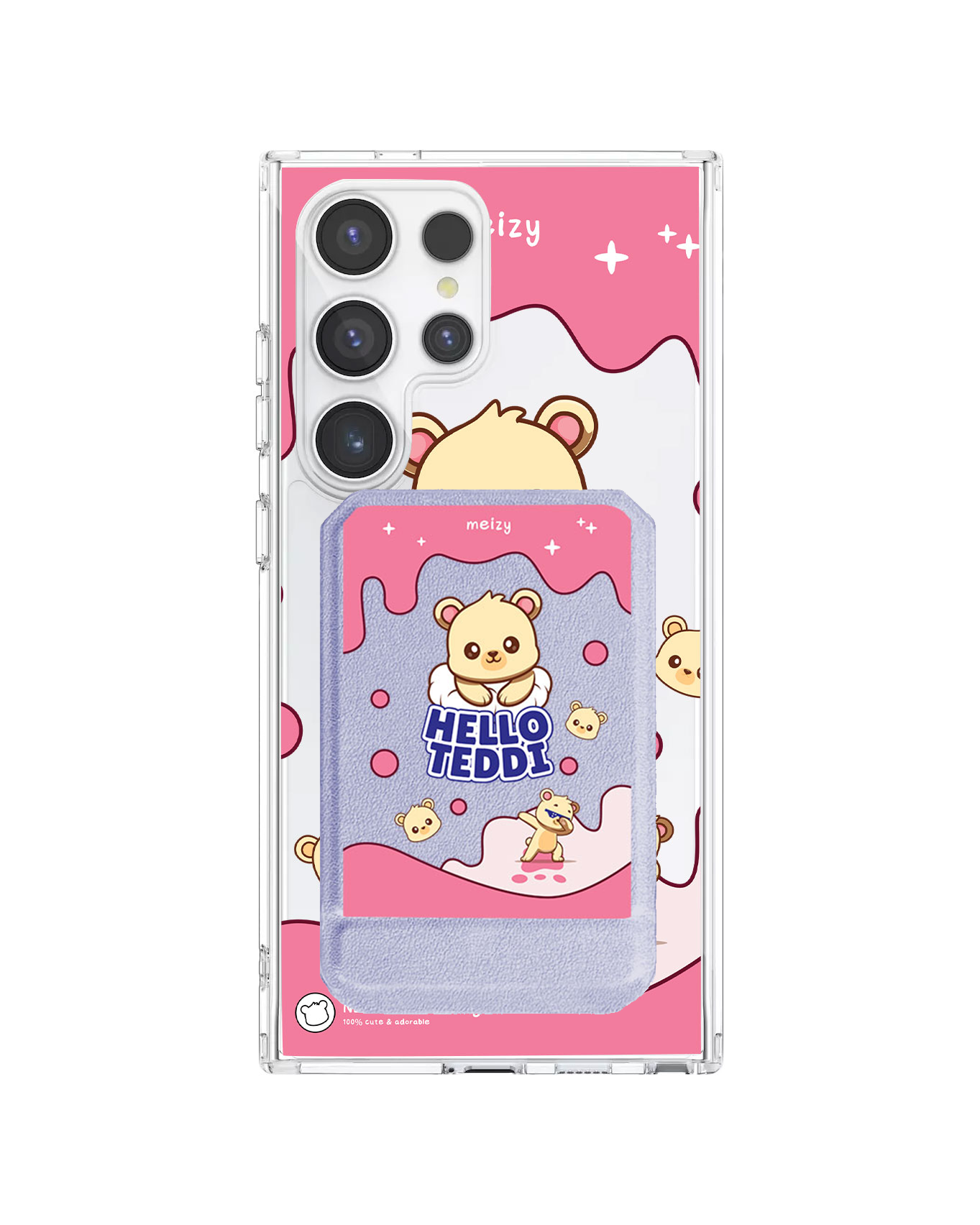 Android Magnetic Multifold Wallet - Hello Teddy 2.0