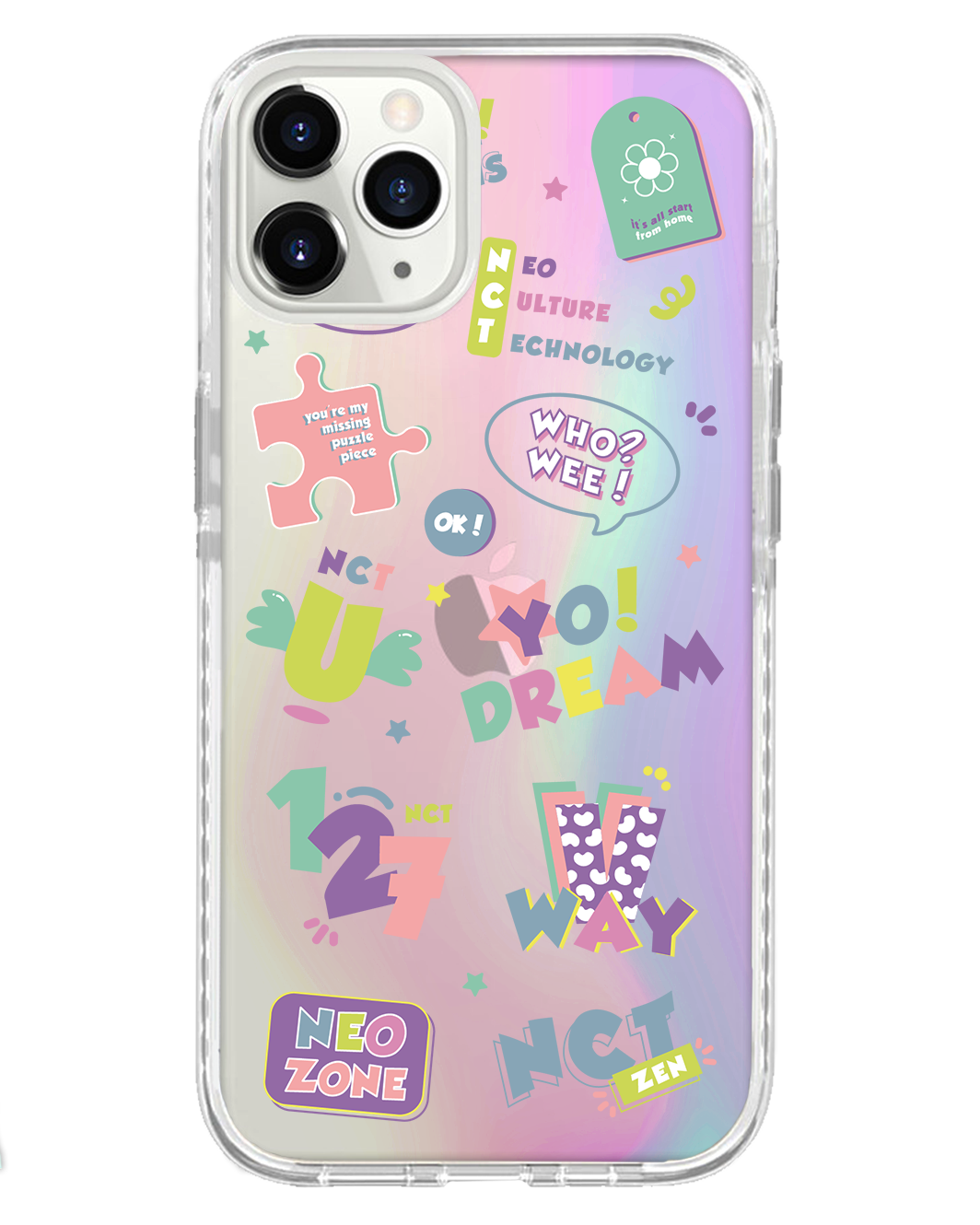 مجموعة ملصقات NCT لحماية خلفية iPhone Holo