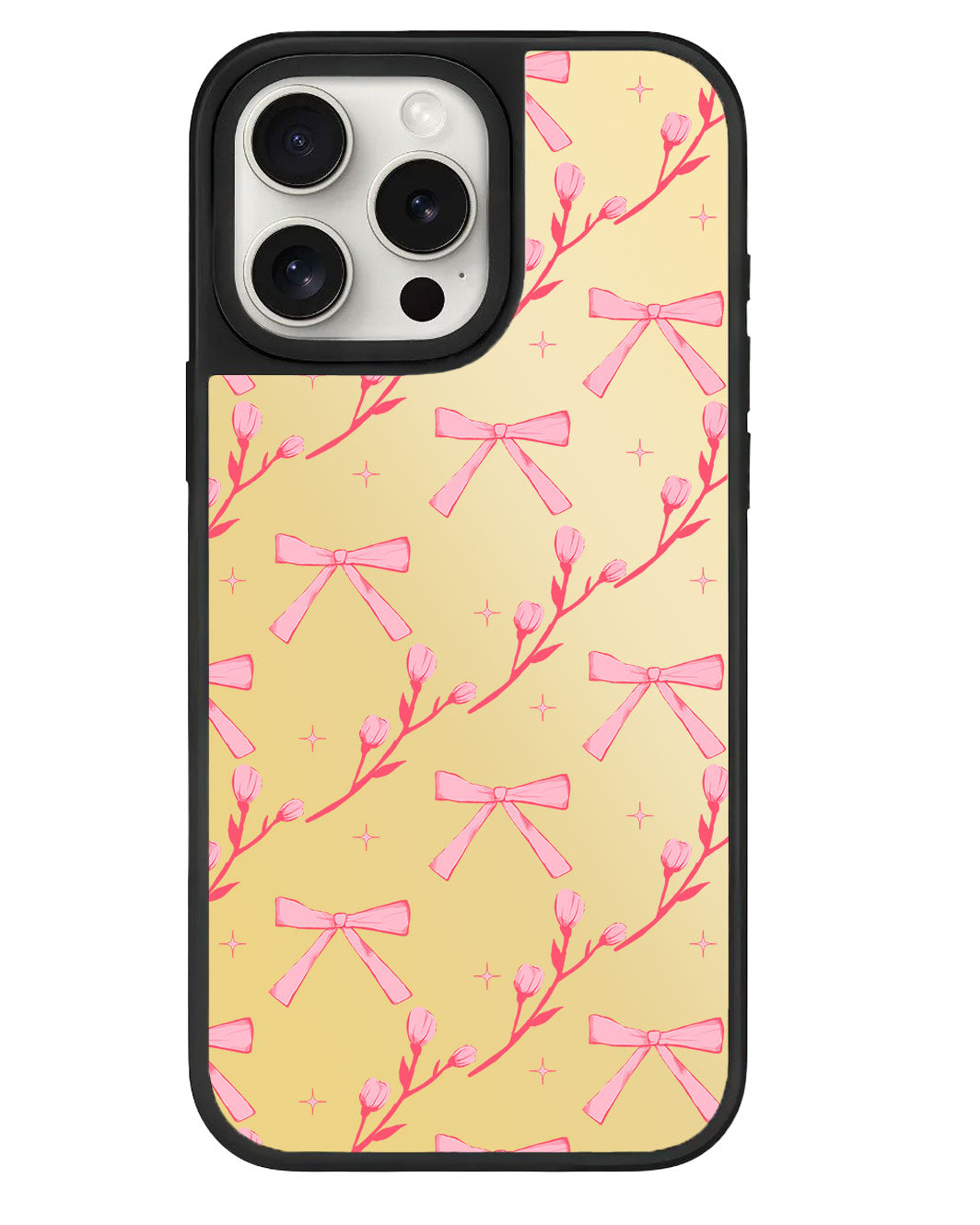 ที่จับกระจกสำหรับ iPhone - ลาย Coquette Floral