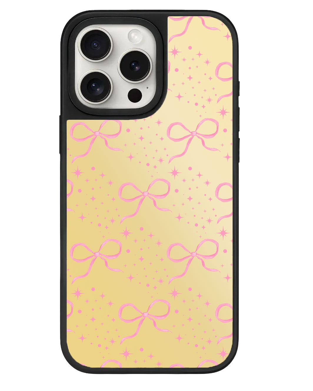 iPhone Mirror Grip - โบว์ระยิบระยับสไตล์ Coquette