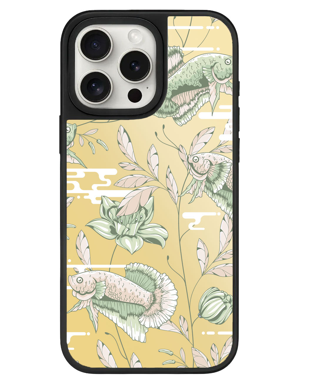 ที่จับกระจกสำหรับ iPhone - Fish & Floral 6.0