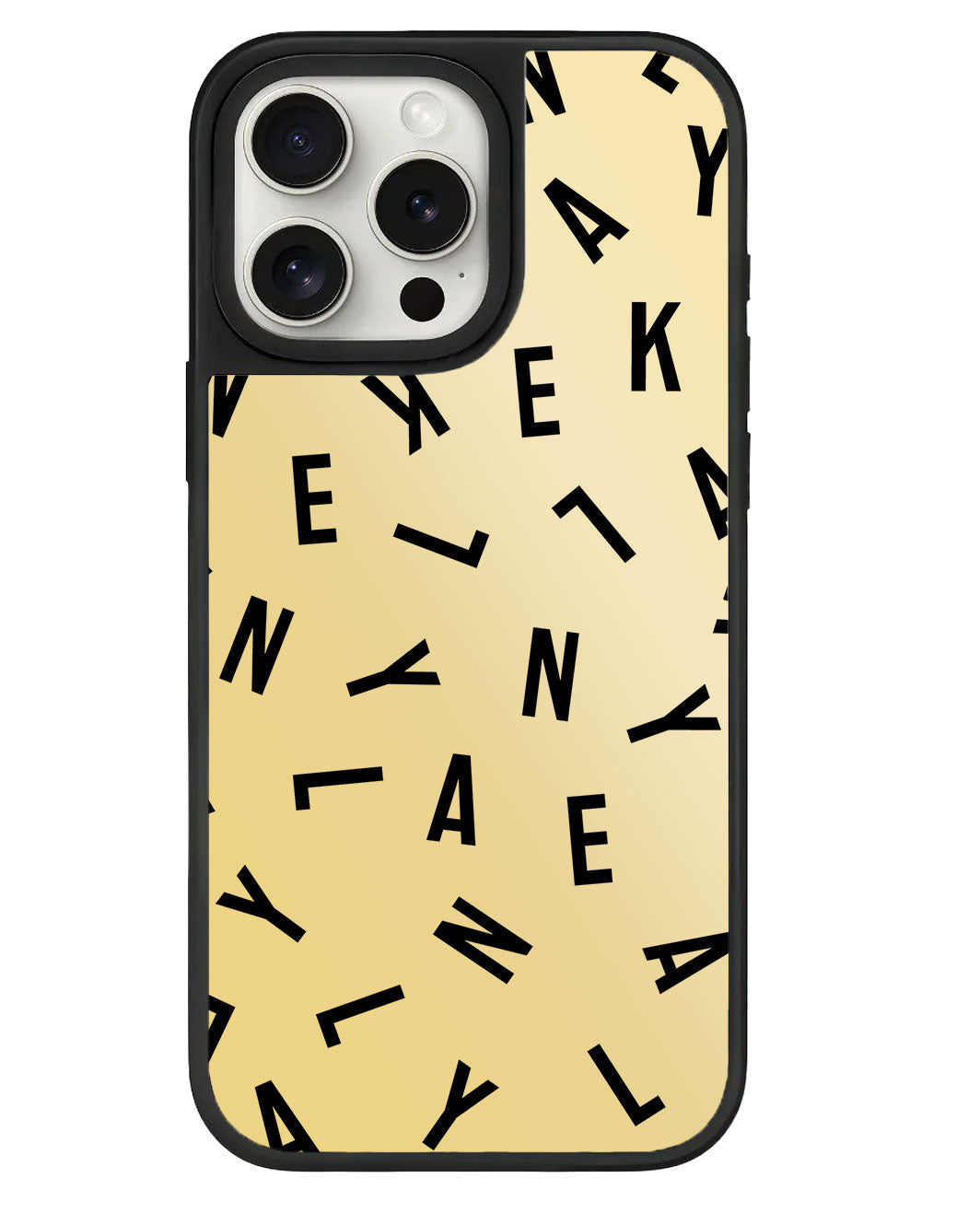 iPhone Mirror Grip - CUSTOM MONOGRAM 1.0 สีดำ