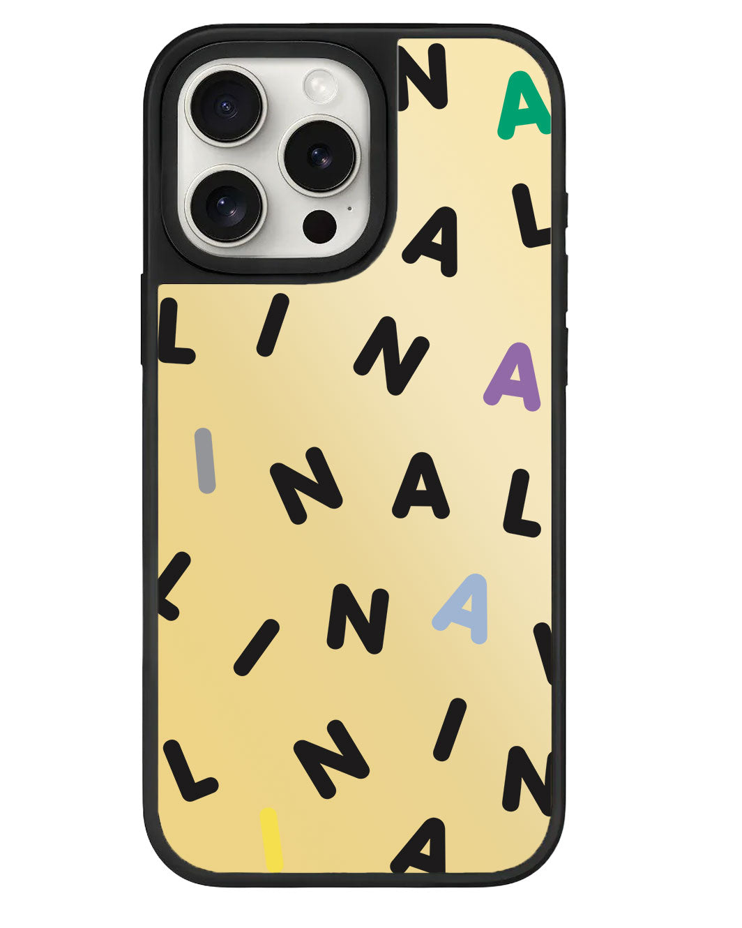 iPhone Mirror Grip - CUSTOM MONOGRAM 2.0 สีดำ